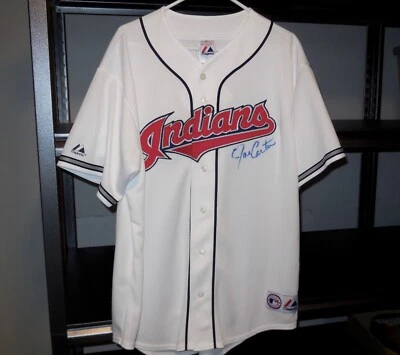 JOE CARTER Autographed CLEVELAND INDIANS Jersey + COA! Foto 1 de 4