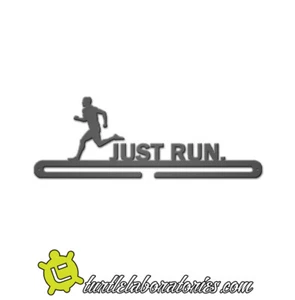 Decorative Just Run w/ Man Medal Hanger Metal Wall Sculpture Art Hanging Home - Picture 1 of 1