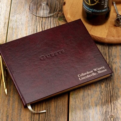 Gallery Leather Guest Book - 7" x 9" - Image 1 of 4