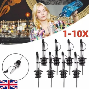 2-10x Speed Pourer Spirit Free Flow Wine Bottle Pour Spout Bar Stainless Steel - Picture 1 of 29