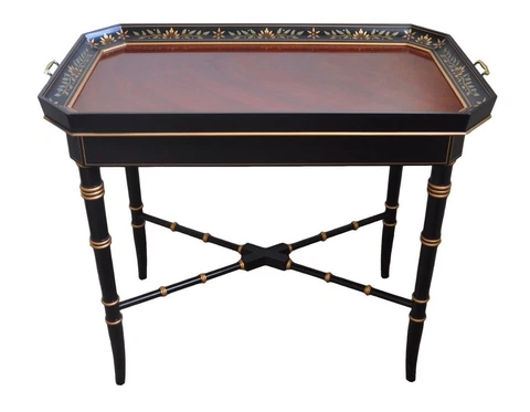 Kindel "Varney & Sons" Regency Hand Painted Tray Top Tea Table Cover