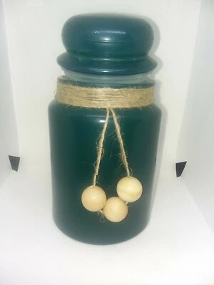 Tarro de vidrio pintado a mano|Frasco decorativo|Decoración del hogar|Frascos con cuentasContenedores de vidrio Foto 1 de 4