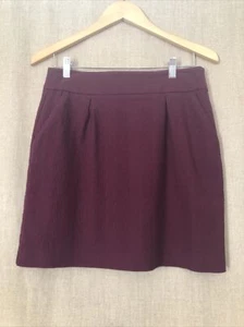Ann Taylor Loft Purple Mini Skirt Sewn In Slip W/ Pockets Size 6 - Picture 1 of 5