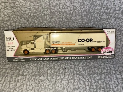 MODEL POWER  CO-OP SHIPPERS INC.  TRACTOR AND  TRAILER  Factory Sealed  - Image 1 of 4