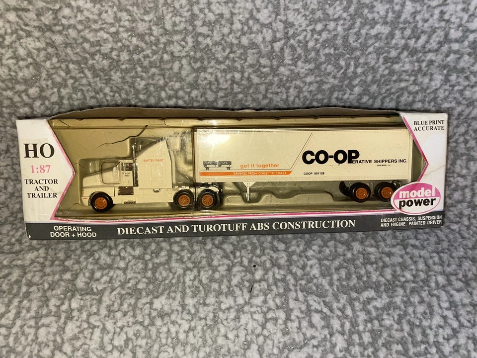 MODEL POWER  CO-OP SHIPPERS INC.  TRACTOR AND  TRAILER  Factory Sealed  - Image 1 of 4