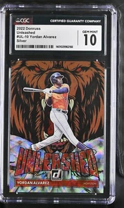 THE ONLY CGC GEM MINT 10! 2022 Donruss Unleashed Silver /349 YORDAN ALVAREZ - Picture 1 of 2