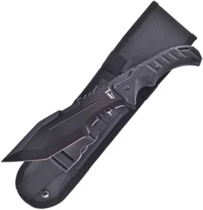 Frost Cutlery Bowie Black G10 Handle Black  Stainless Steel Knife 025BG10 - Picture 1 of 1