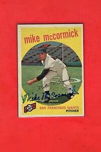 1959 TOPPS MIKE McCORMICK AUTOGRAPHED  GIANTS VINTAGE CARD d..2020