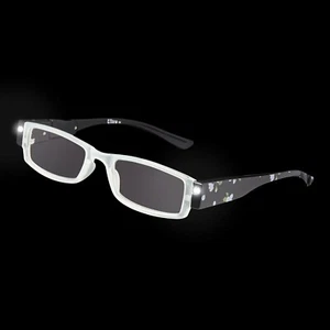 Blumenmuster + 2.0 LED Lesebrille Alterssichtig Erwachsene Brille Mit Licht - Picture 1 of 12
