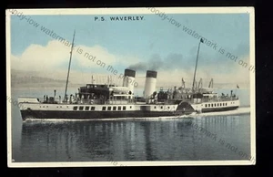 F3040 - Paddle Steamer - Waverley - in her old Scottish Livery - postcard - Picture 1 of 1