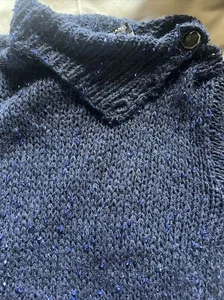 CHANEL 12A $6690 CASHMERE BLEND BEADED SWEATER TUNIC 40 EXTRA THREAD AND BUTTONS - Picture 1 of 10