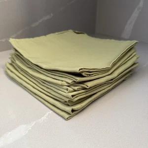 NEW Set Of 12 Solid Green Napkins 16x17” Blended Fabric - Picture 1 of 5
