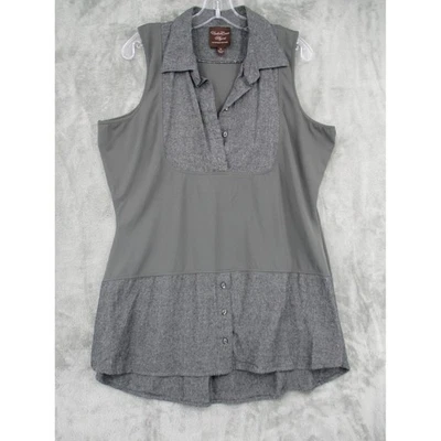 Undercover Agent Kathleen Kirkwood Blouse Womens XL Tunic Button Casual Stretch - Image 1 of 4