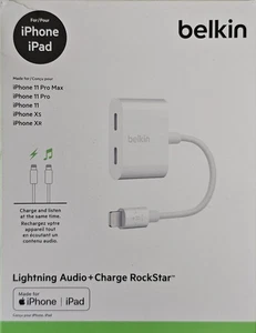 Authentic Belkin Audio + Charge Adapter - White  - Picture 1 of 3