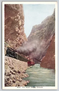 Canon City Colorado Royal Gorge Hanging Bridge Railroad Postcard - Picture 1 of 2