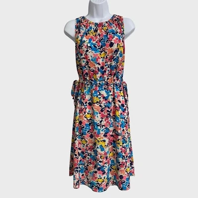 Vestido floral halter cintura ceñida Juicy Couture para mujer talla M multicolor hada Foto 1 de 4