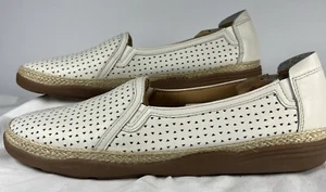 Clarks Shoes Womens Size 12 Elaina Ruby Espadrille White Comfort Low Top - Picture 1 of 11