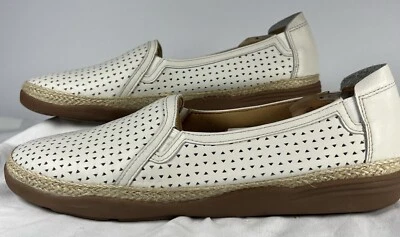 Clarks Shoes Womens Size 12 Elaina Ruby Espadrille White Comfort Low Top - Image 1 of 4