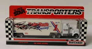Vintage Jeff Gordon Autographed 1992 BGN #1 Baby Ruth Matchbox Transporter - Picture 1 of 12