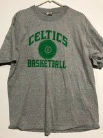 Men’s NBA Brand Boston Celtics Basketball Gray T-Shirt. Size Large
