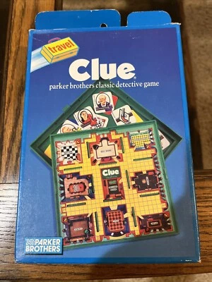 Clue Game Classic Detective Travel Board Game Vintage Parker Brothers Complete - Image 1 of 4