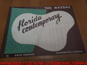 Folleto de casas contemporáneas Clearwater Florida años 50 David Edmunds "The Nassau" - Imagen 1 de 4