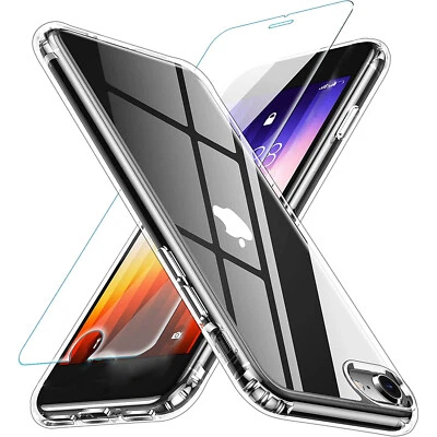 For iPhone SE/XR/8 Plus/7/ Xs Max/6s/Case Phone Cover Shockproof +Tempered Glass - Image 1 of 4