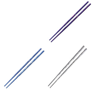 Kizer Ti-Chop Set of Milled Titanium Chop Sticks 8.58" Overall Chopsticks