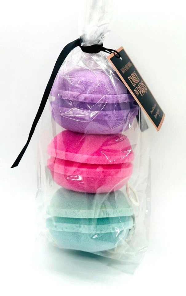 Bath & Body Works набор из 3 МАКАРОННЫХ ГУБОК Эмили в Париже ПОДАРОЧНЫЙ НАБОР - Изображение 1 из 4