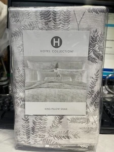 HOTEL COLLECTION SILVER FERN KING SIZE PILLOW SHAM NEW - Picture 1 of 4