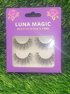 Luna Magic Beauty With A Vibe Bella Black Fake False Eyelashes New - Picture 1 of 1