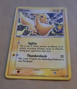 POKEMON BLACK STAR PROMO CARD - #012 PIKACHU 10TH ANNIVERSARY - ULTRA RARE NM - Bild 1 von 2