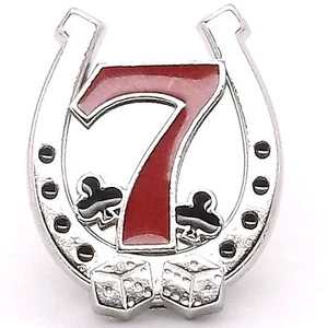 Lucky 7 Herradura Concho Snap Set Plata 1" 1265-93 - Imagen 1 de 2