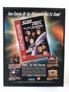 Videogioco incorniciato Star Trek TNG Echoes From The Past Genesis retrò 1994 arte da parete - Foto 1 di 4