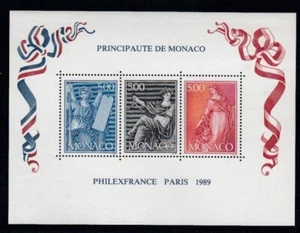 MONACO Bicentenary of the French Revolution MNH souvenir sheet - Picture 1 of 1