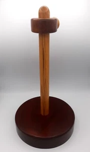 HANDCRAFTED MICHAEL MURPHY SOLID WOOD PAPER TOWEL HOLDER - Picture 1 of 13