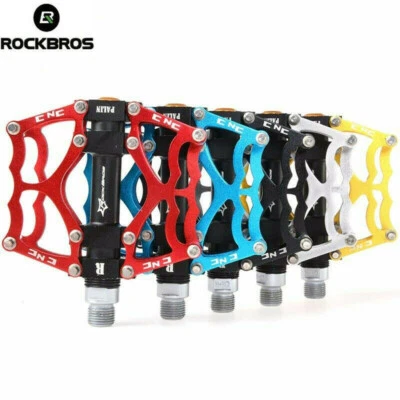 RockBros 9/16" MTB Bicicleta Pedales Aluminio BMX Carretera Bicicleta de Montaña Plataforma Plana Foto 1 de 4