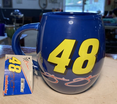 #48 Jimmie Johnson 2006 Palmer Advertising Nascar Blue Gift Coffee Mug 8oz Cover