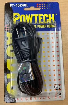 PT4524UL Powtech 6Ft. Narrow Panasonic Type Double Key Slot Power Cord (UL) - Image 1 of 2