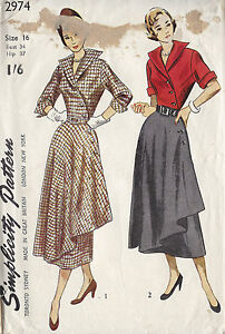 1949 Vintage Sewing Pattern B34 DRESS (1240)