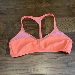 Lululemon Orange & Gray Reversible Water Salty Swim Sport Bikini Top Size 6* - Picture 1 of 2