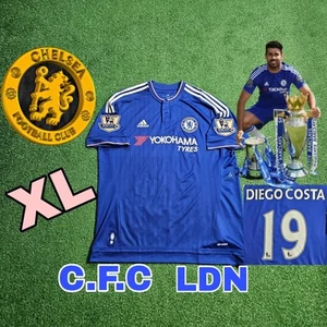 🇬🇧Adidas Chelsea FC DIEGO COSTA#19 2015/2016 Home Jersey Men’s XL EPL Patch - Picture 1 of 13