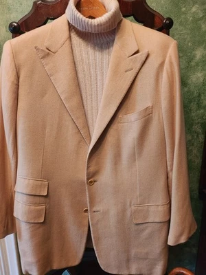 Blazer Ralph Lauren PURPLE LABEL Hombres 100% Cachemira Puños de Cirujano ~43L Hecho en ITALIA Foto 1 de 4