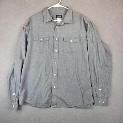 Patagonia Shirt Mens XL Organic Cotton Long Sleeve Button Down Chambray 53565 - Image 1 of 4