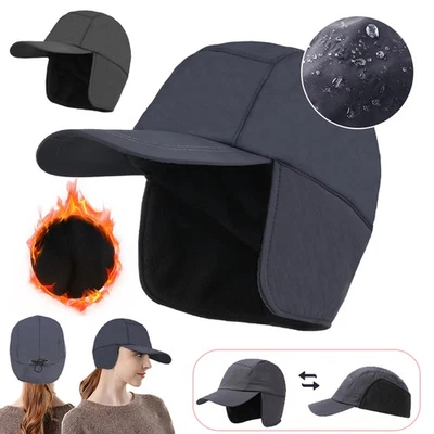 Paquete de 1/2 gorras de béisbol de invierno con orejeras mujeres hombres sombrero polar cálido a prueba de viento Foto 1 de 4