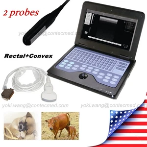 CMS600P2-VET Animal Pet Ultrasound Scanner Digital Laptop Machine Convex+Rectal - Picture 1 of 14