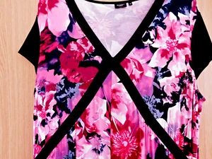 Bexleys woman superschickes Sommerkleid Gr. 46 pink grau schwarz weiss 1 x getr. - Bild 1 von 7