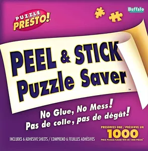 Puzzle Presto! Peel and Stick Puzzle Saver No Glue No Mess! buffalo Games - Picture 1 of 5