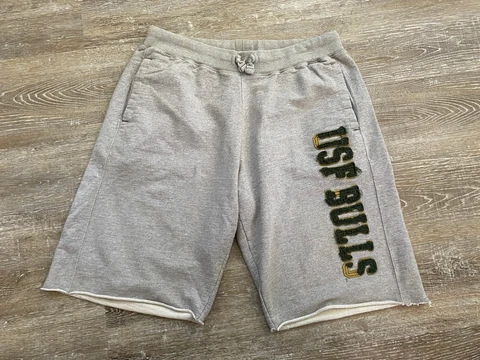 USF Bulls Casual Football Shorts Drawstring Embroidered South Florida Gray sz L Cover