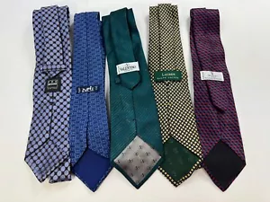 Hermes, Valentino, Ralph Lauren Lot Of Five Ties - Picture 1 of 16